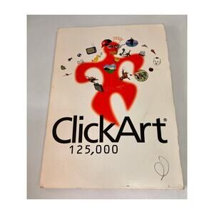 ClickArt 125,000 Broderbund Vintage CD-ROM Software Set w/ Guide 9 Discs